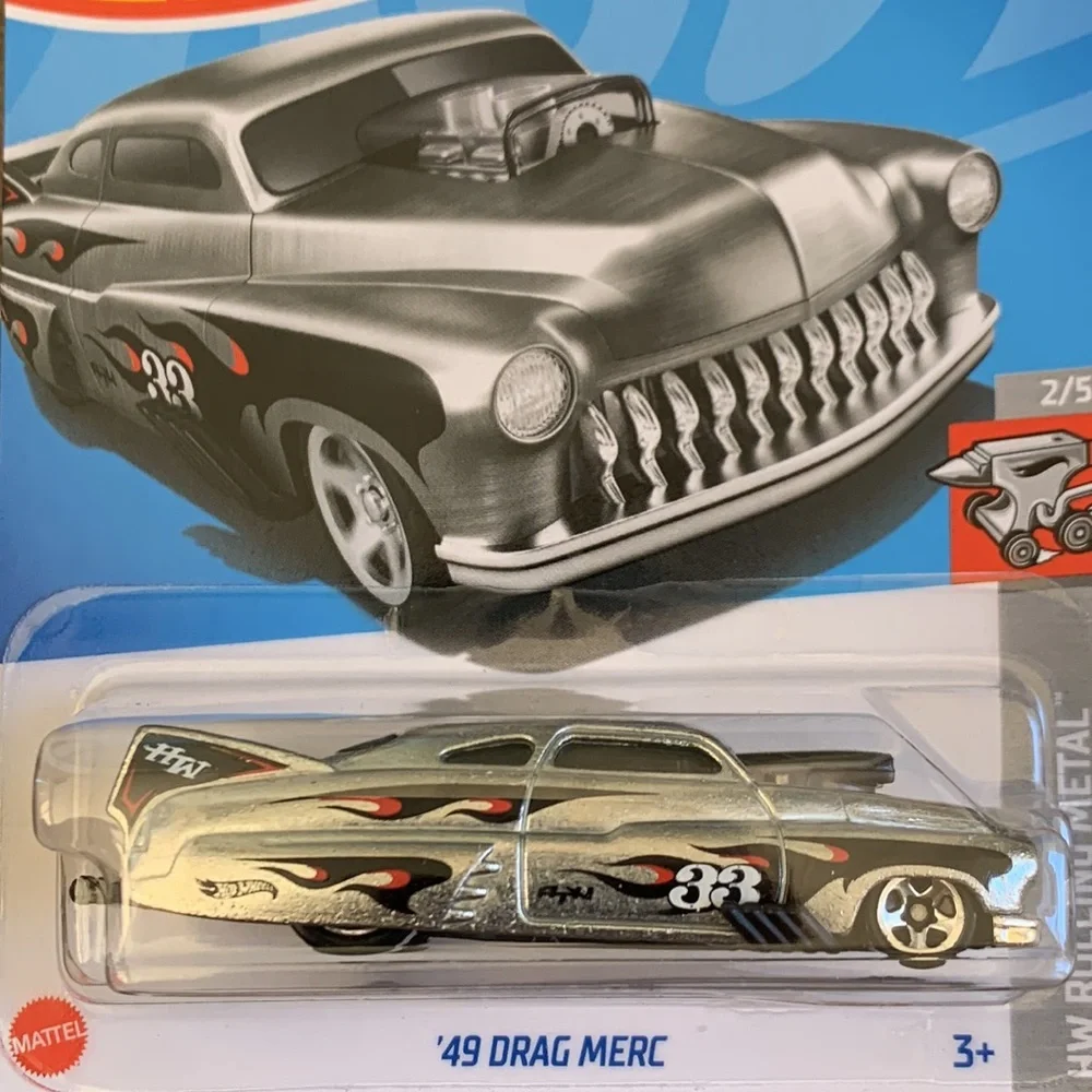 Hot Wheels 49 Drag Merc Rolling Metal Hotwheels Mercury Dragster Race Car New